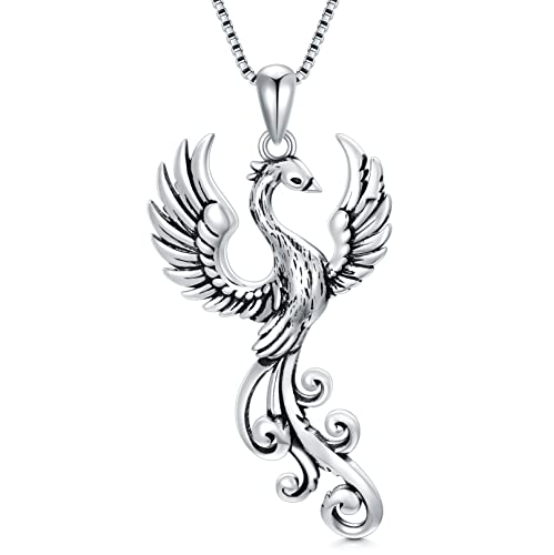 ONEFINITY Aufsteigender Phönix Halskette 925 Sterling Silber Vogel Anhänger Charm Geschenk für Frauen Mann Mädchen Jungen von ONEFINITY