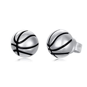 Basketball-Ohrstecker, 925er-Sterlingsilber, Basketball-Sportschmuck, Geschenke für Frauen und Mädchen von ONEFINITY