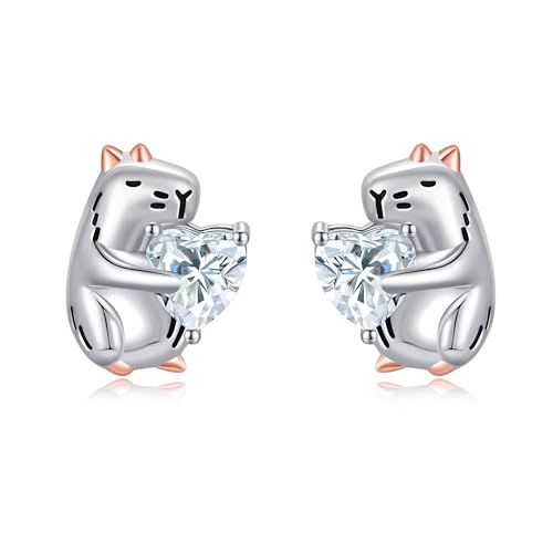Capybara Geschenke 925er Sterlingsilber Capybara Ohrstecker süßer Capybara Tierschmuck Geschenke für Frauen Capybara Geschenke 925er Sterlingsilber Capybara Ohrstecker süßer Capybara Tierschmuck Geschenke für Frauen von ONEFINITY