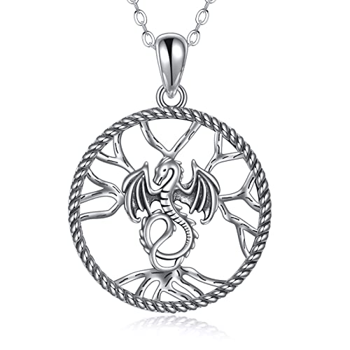 ONEFINITY Drachen Kette für Damen Männer Sterling Silber Drachen Anhänger Schmuck Geschenk von ONEFINITY