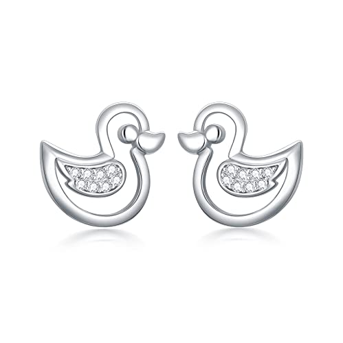 Ducking Ohrstecker 925 Sterling Silber Süße Ente Geschenke Schmuck für Frauen Mädchen von ONEFINITY