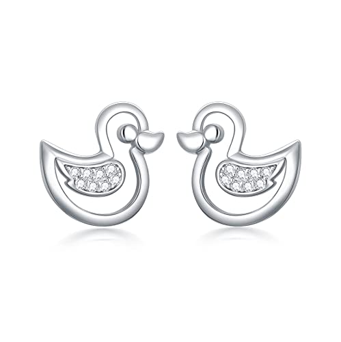 Ducking Ohrstecker 925 Sterling Silber Süße Ente Geschenke Schmuck für Frauen Mädchen von ONEFINITY