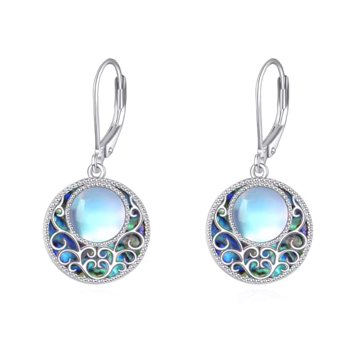 Filigrane Mondstein Ohrringe 925 Sterling Silber Filigran Abalone Shell Drop Dangle Earrings Boho Filigranschmuck Geschenk für Frauen Mutter Filigrane Mondstein Ohrringe 925 Sterling Silber Filigran Abalone Shell Drop Dangle Earrings Boho Filigranschmuck Geschenk für Frauen Mutter von ONEFINITY