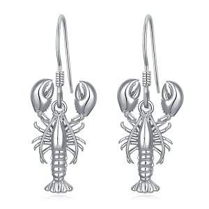 Hummer Ohrringe 925 Sterling Silber Hummer Ohrhänger Tier Schmuck Geschenk für Frauen Damen von ONEFINITY