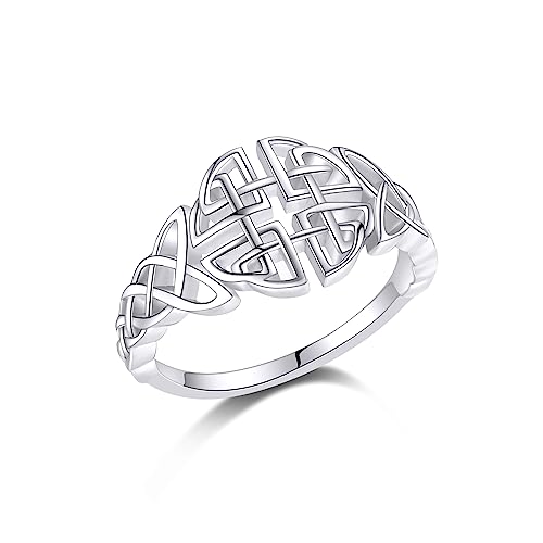 Keltischer Knotenring Aus Sterling Silber 925 Einfacher Wikinger Ring Hochglanzpoliert Lichtbeständiger Ring Nordischer Schmuck Für Herren Und Damen Größe 8 von ONEFINITY