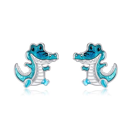 ONEFINITY Alligator Ohrringe 925 Sterling Silber Krokodil Ohrstecker Alligator Schmuck Geschenke für Frauen Mädchen ONEFINITY Alligator Ohrringe 925 Sterling Silber Krokodil Ohrstecker Alligator Schmuck Geschenke für Frauen Mädchen von ONEFINITY