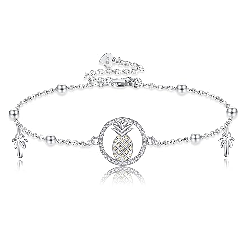 ONEFINITY Ananas-Armband für Damen 925 Sterling Silber Ananas Fußkette Armbänder Ananas-Schmuck Geschenke für Mädchen von ONEFINITY