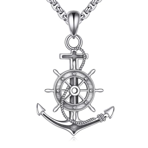 ONEFINITY Anker Kette 925 Sterling Silber Anker Anhänger Halskette Nautischer Schmuck Geschenk für Sie von ONEFINITY