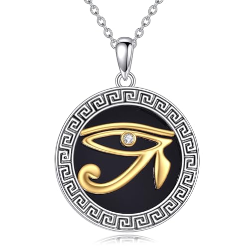 ONEFINITY Auge des Horus Kette 925 Sterling Silber Eye of Horus Anhänger Ägyptische Kette ägyptischer Schmuck Geschenke für Damen von ONEFINITY