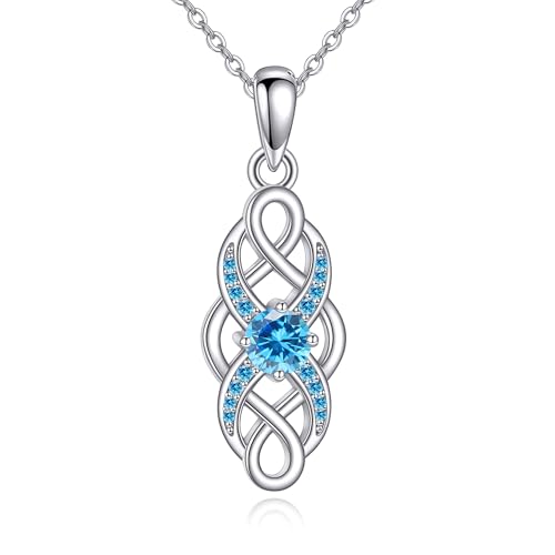 ONEFINITY Celtic Knot kette Sterling Silber Infinity kette Irish Birthstone Anhänger Infinity Celtic Knot Schmuck Geschenke für Damen März Birthstone ONEFINITY Celtic Knot kette Sterling Silber Infinity kette Irish Birthstone Anhänger Infinity Celtic Knot Schmuck Geschenke für Damen März Birthstone von ONEFINITY