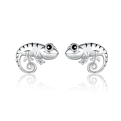 ONEFINITY Chamäleon-Ohrringe, 925er Sterlingsilber, Chamäleon-Tier-Ohrstecker, Schmuck, Geschenke für Frauen und Mädchen ONEFINITY Chamäleon-Ohrringe, 925er Sterlingsilber, Chamäleon-Tier-Ohrstecker, Schmuck, Geschenke für Frauen und Mädchen von ONEFINITY