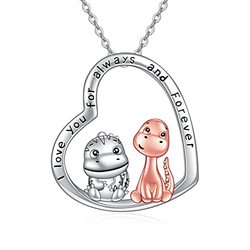 ONEFINITY Dinosaurier-Halskette, 925er Sterlingsilber, niedlicher Dinosaurier-Anhänger, Dinosaurier-Schmuck, Geschenke für Frauen und Mädchen von ONEFINITY