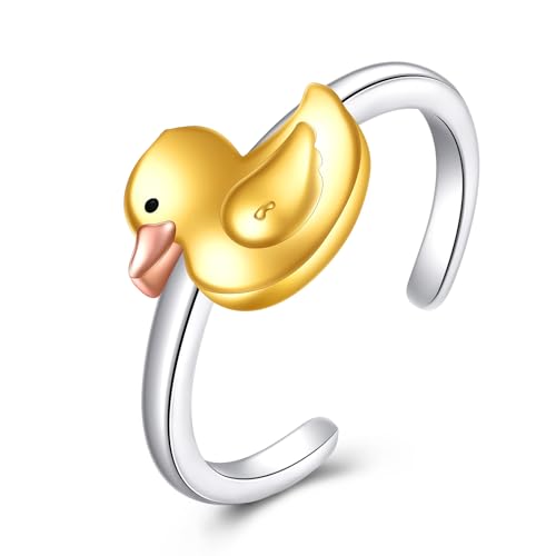 ONEFINITY Ente Ring 925 Sterling Silber Open Ringe Enten Schmuck Geschenk für Damen von ONEFINITY