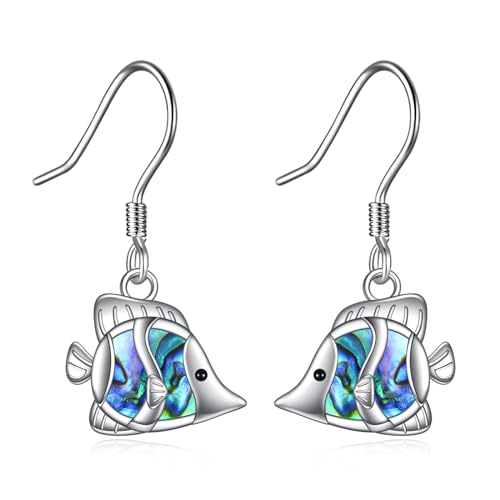 ONEFINITY Fisch Ohrringe 925 Sterling Silber tropische Fisch Ohrringe baumeln Ozean Schmuck Geschenke für Damen von ONEFINITY