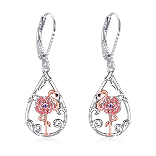 ONEFINITY Flamingo Ohrringe 925 Sterling Silber Flamingo Ohrringe Tiere Schmuck für Frauen von ONEFINITY
