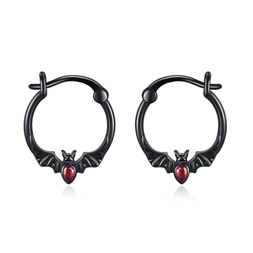 ONEFINITY Fledermaus Ohrringe 925 Sterling Silber Fledermaus Creolen Halloween Ohrringe Gothic Schmuck Geschenk Für Damen von ONEFINITY