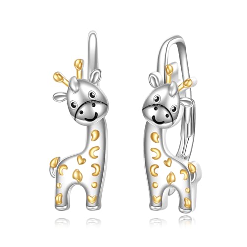 ONEFINITY Giraffe Ohrringe 925 Sterling Silber Niedliche Giraffe Ohrringe Giraffe Tierschmuck für Frauen von ONEFINITY