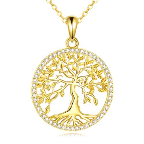 ONEFINITY Baum des Lebens Halskette für Damen 925 Sterling Silber Baum des Lebens Anhänger Schmuck Geschenk für Mama von ONEFINITY