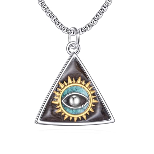 ONEFINITY Halskette Mit Bösem Blick 925er Sterlingsilber Halskette Mit Anhänger Drittes Auge Griechischer Schutz Böser Blick Schmuck Amulett Geschenk Für Frauen von ONEFINITY