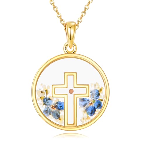 ONEFINITY Halskette mit gepressten Blumen Sterlingsilber Vergissmeinnicht Samen Halskette gepresste Blume Senfsamen Glaube Schmuck Geschenk für Frauen ONEFINITY Halskette mit gepressten Blumen Sterlingsilber Vergissmeinnicht Samen Halskette gepresste Blume Senfsamen Glaube Schmuck Geschenk für Frauen von ONEFINITY