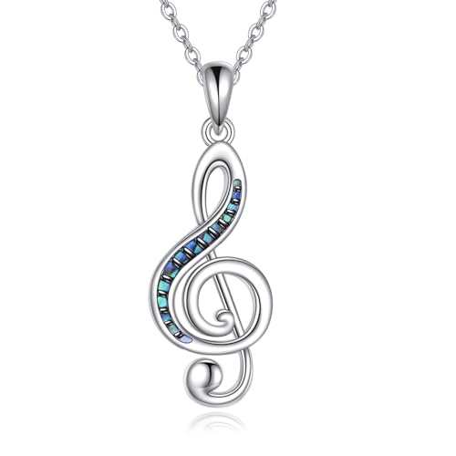 ONEFINITY Klavier Kette 925 Sterling Silber Musik Note Anhänger Klavier Halskette Musik Schmuck Geschenke für Damen von ONEFINITY