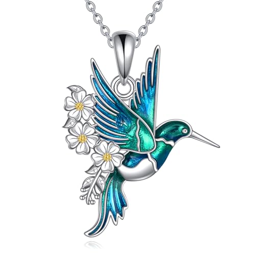 ONEFINITY Kolibri Kette für Damen 925 Sterling Sliver Vogel Kolibri Anhänger Kolibri Schmuck Geschenk (Kolibri) von ONEFINITY