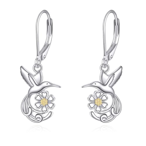 ONEFINITY Kolibri Ohrringe 925 Sterling Silber Vogel Ohrringe Hängende Kolibri Schmuck Geschenk für Damen von ONEFINITY
