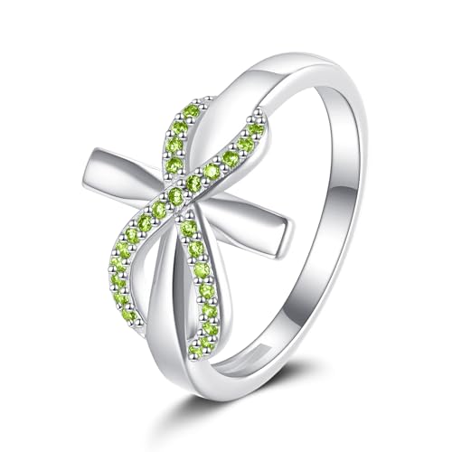 ONEFINITY Kreuz Unendlichkeitsring 925 Sterling Silber Geburtsstein für den Monat August Ring Kreuz Schmuck Geschenke für Damen ONEFINITY Kreuz Unendlichkeitsring 925 Sterling Silber Geburtsstein für den Monat August Ring Kreuz Schmuck Geschenke für Damen von ONEFINITY