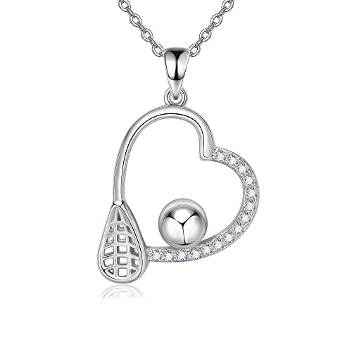 ONEFINITY Lacrosse Schläger Halskette 925 Sterling Silber Lacrosse Anhänger Sport Schmuck für Frauen von ONEFINITY
