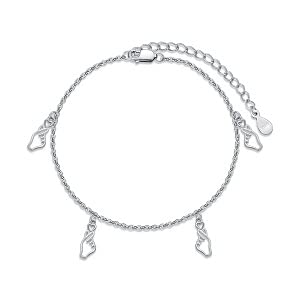 ONEFINITY Liebes-Herz-Armband für Frauen, 925er Sterlingsilber, Liebesarmband, verstellbare Kette, Schmuck, Geschenke für Mädchen von ONEFINITY