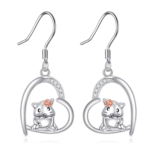 ONEFINITY Meerschweinchen Ohrringe 925 Sterling Silber Meerschweinchen Tropfen Ohrringe Cute Animal Schmuck Geschenk für Damen, Meerschweinchen Liebhaber von ONEFINITY