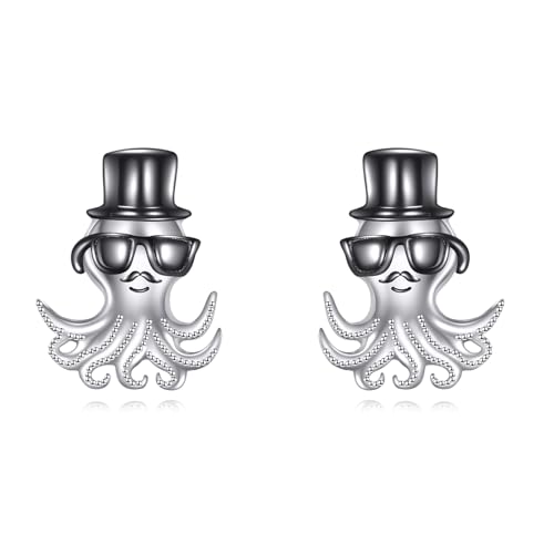 ONEFINITY Oktopus Ohrringe 925 Sterling Silber Oktopus Ohrstecker Oktopus Schmuck für Frauen von ONEFINITY