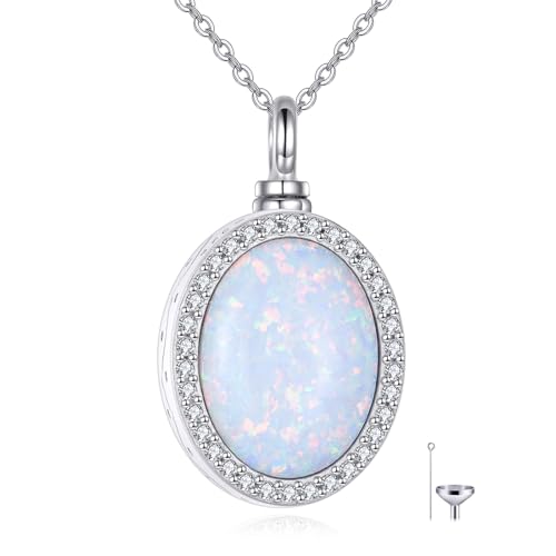 ONEFINITY Opal Urnenketten für Asche S924 Sterling Silber Opal Einäscherungsschmuck für Asche Erinnerungsschmuck für Frauen ONEFINITY Opal Urnenketten für Asche S924 Sterling Silber Opal Einäscherungsschmuck für Asche Erinnerungsschmuck für Frauen von ONEFINITY