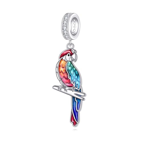 ONEFINITY Papagei Charm Perlen Passt Armbänder Halskette 925 Sterling Silber Papagei Charm Anhänger Vogel Schmuck Geschenke für Damen ONEFINITY Papagei Charm Perlen Passt Armbänder Halskette 925 Sterling Silber Papagei Charm Anhänger Vogel Schmuck Geschenke für Damen von ONEFINITY