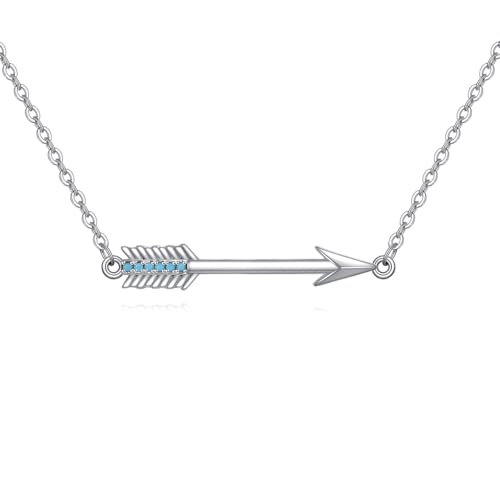 ONEFINITY Pfeil Halskette S925 Sterlingsilber Türkis seitliche Pfeil Halskette Bogenschießen Schmuck Geschenk für Männer und Frauen ONEFINITY Pfeil Halskette S925 Sterlingsilber Türkis seitliche Pfeil Halskette Bogenschießen Schmuck Geschenk für Männer und Frauen von ONEFINITY