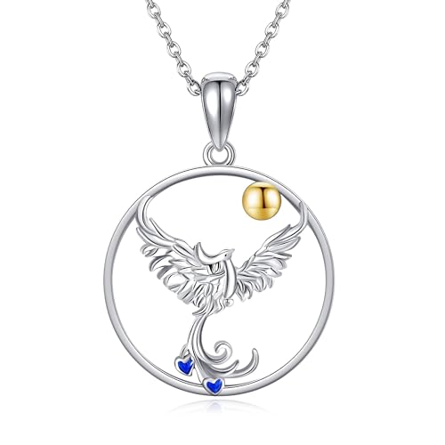 ONEFINITY Phoenix Halskette für Frauen 925 Sterling Silber Phoenix Anhänger Sun Halskette Phoenix Schmuck Geschenke für Phoenix Liebhaber ONEFINITY Phoenix Halskette für Frauen 925 Sterling Silber Phoenix Anhänger Sun Halskette Phoenix Schmuck Geschenke für Phoenix Liebhaber von ONEFINITY