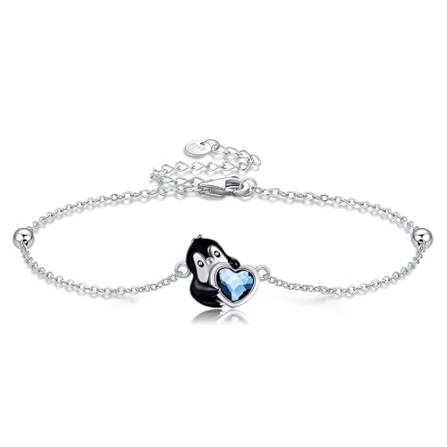 ONEFINITY Pinguin Armband Für Damen 925 Sterling Silber Pinguin Schmuck Geschenk for Mädchen von ONEFINITY