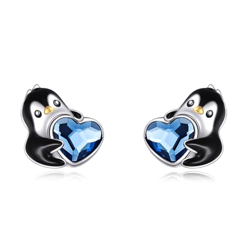 ONEFINITY Pinguin Ohrringe 925 Sterling Silber Niedliche Pinguin Ohrstecker Tier Pinguin Schmuck Geschenke Für Damen Mädchen von ONEFINITY