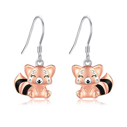 ONEFINITY Red Panda Dangle Earrings 925 Sterling Silver Red Panda Cute Animal Earrings Jewelry for Women von ONEFINITY