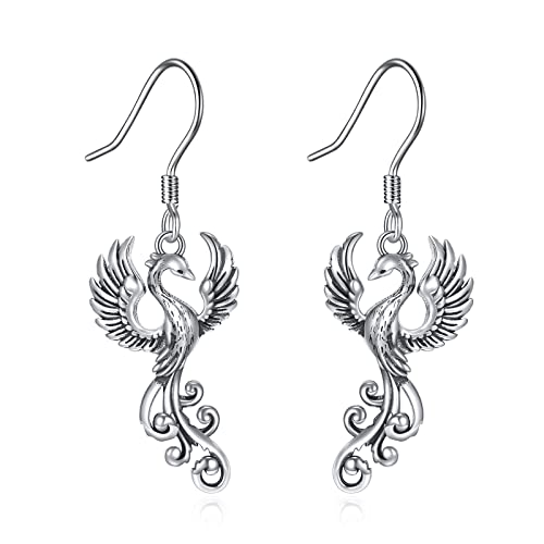 ONEFINITY Rising Phoenix baumelnde Ohrringe 925 Sterling Silber Vogel Phoenix Ohrringe Schmuck Geschenke für Frauen Mädchen von ONEFINITY