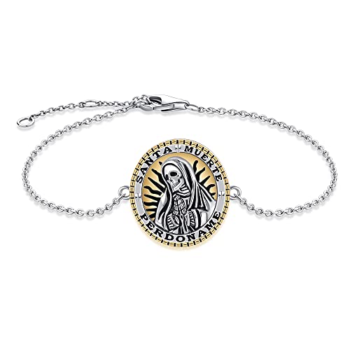 ONEFINITY Santa Muerte Armband 925 Sterling Silber Death Charm Schmuck für Frauen von ONEFINITY