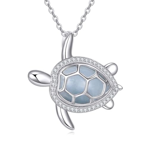 ONEFINITY Schildkröten Kette 925er Sterling Silber Anhänger mit Meeresschildkröte Halskette Meeres Schmuck Geschenke für Damen von ONEFINITY
