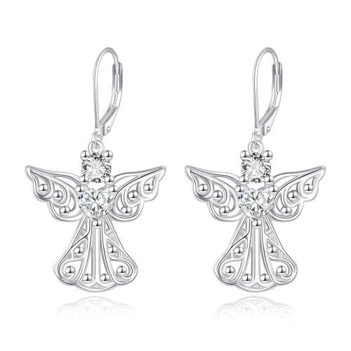 ONEFINITY Schutzengel Ohrringe 925 Sterling Silber Zarte Engel Ohrringe Schmuck Geschenke für Damen von ONEFINITY