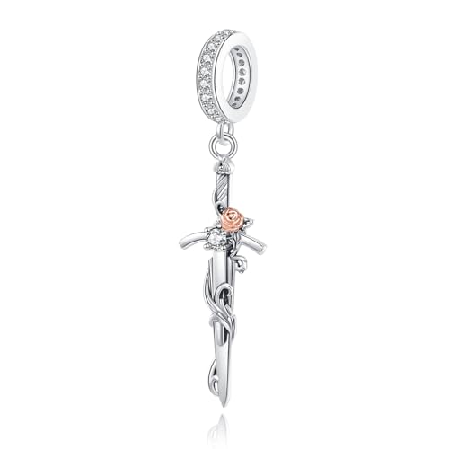 ONEFINITY Schwert Charm Perlen für Beacelet 925 Sterling Silber Schwert Charm Perlen Schmuck Geschenke für Damen von ONEFINITY