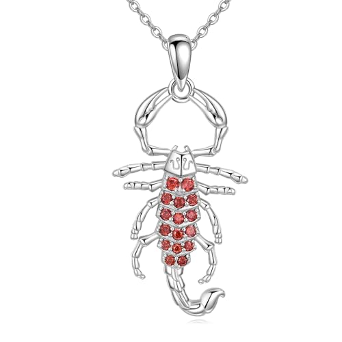 ONEFINITY Skorpion Kette 925 Sterling Silber Skorpion Anhänger Halsketten Skorpion Sternzeichen Schmuck Geschenke für Damen von ONEFINITY