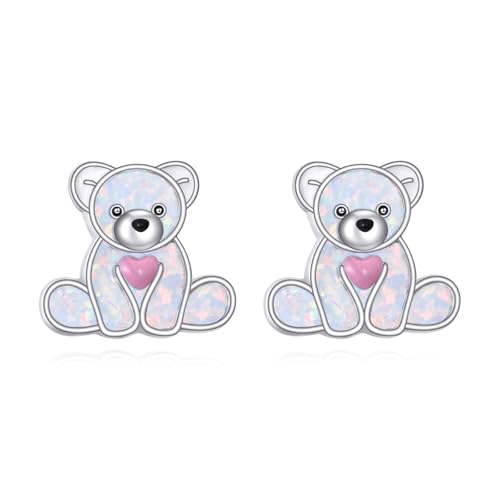 ONEFINITY Teddybär Ohrringe 925 Sterling Silber Teddybär Ohrstecker Bären Schmuck Geschenke für Damen von ONEFINITY