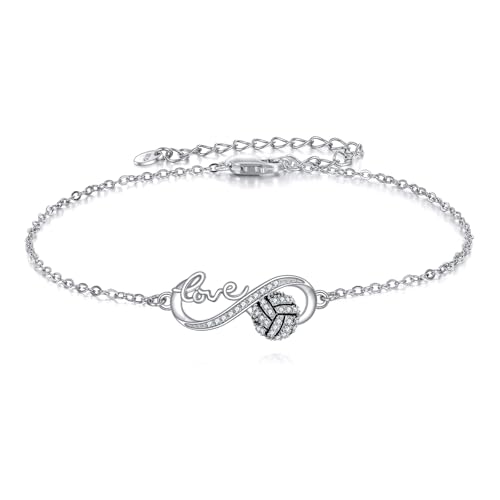 ONEFINITY Volleyball Armband Sterling Silber Volleyball Armbänder Sport Schmuck Geschenk für Damen Frauen Mütter von ONEFINITY