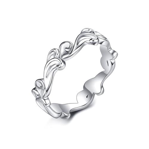 ONEFINITY Wellenring S925 Sterlingsilber Meeres Tauchring Ozeanschmuck Für Damen Größe 7 von ONEFINITY