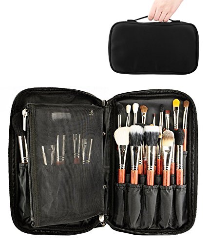 Make-Up Pinsel Organizer, ONEGenug Kosmetiktasche Schminktasche Beauty Case mit Handschlaufe von ONEGenug