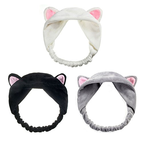 ONEGenug Elastisches Haarband, 3 Stück, für Make-up, Dusche, Cosplay, Katzenohren, Haarband für Damen und Mädchen ONEGenug Elastisches Haarband, 3 Stück, für Make-up, Dusche, Cosplay, Katzenohren, Haarband für Damen und Mädchen von ONEGenug